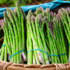 Fresh local BC asparagus bunches at Don-O-Ray Farms market in Kelowna
