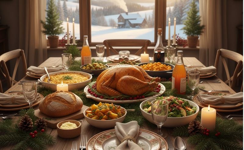 Farm frsh vegetables and Create a chrismast dinner table the family will enjoy