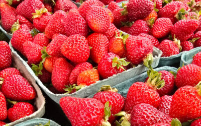 Fresh Strawberries at Don-O-Ray Farmers Market in Kelowna!