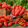 Fresh tomatoes including Roma, San Marzano, cherry, and canning tomatoes at Don-O-Ray Farms in Kelowna